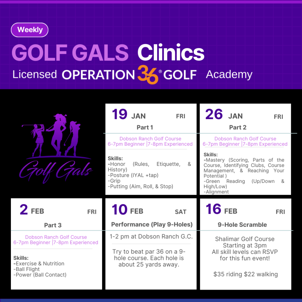 Golf Gals January Schedule